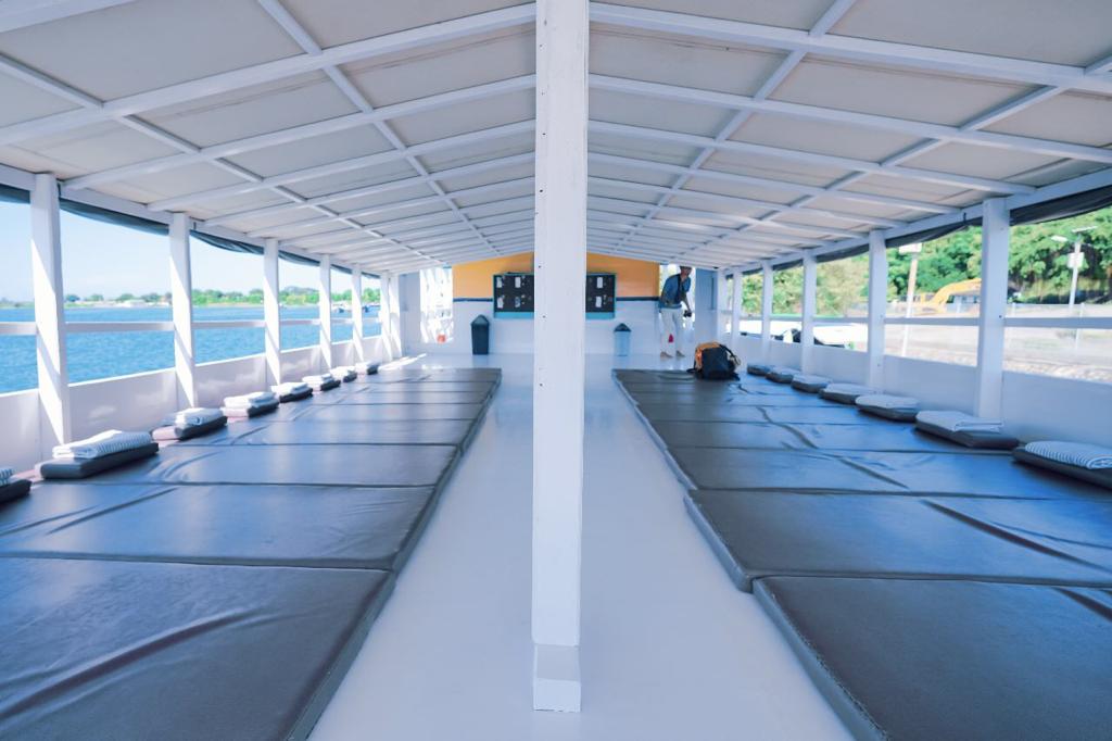 Deck class accommodation on the Lombok to Komodo Boats