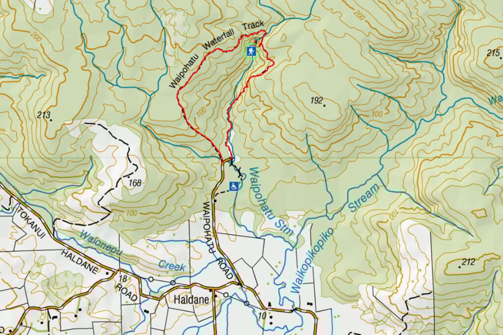 How To Hike The Waipohatu Waterfall Loop In The Catlins Map showing the location of waipohatu fall track, new zealand