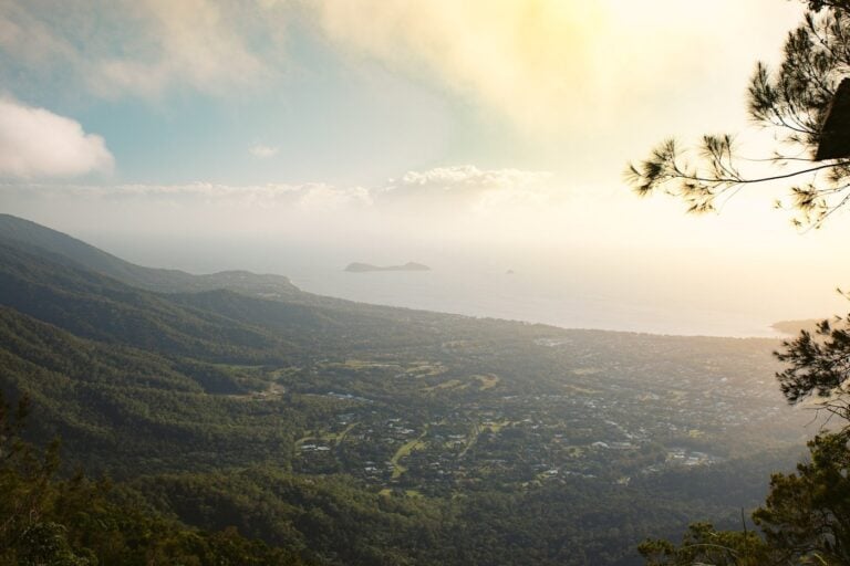VIEW FROM THE SUMMIT OF SADDLE MOUNTAIN CAIRNS