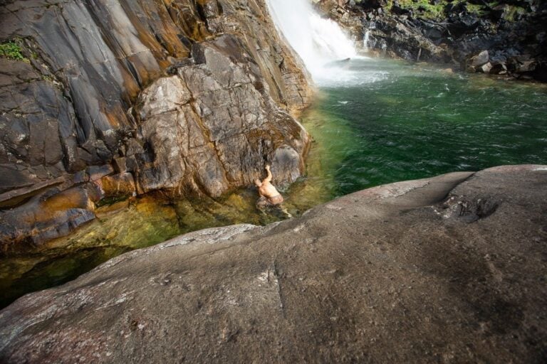 SWIMMING AT WEST MULGRAVE FALLS