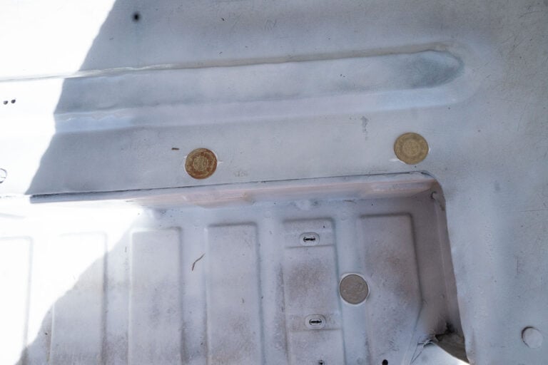USING COINS AND SIKAFLEX TO PATCH HOLES