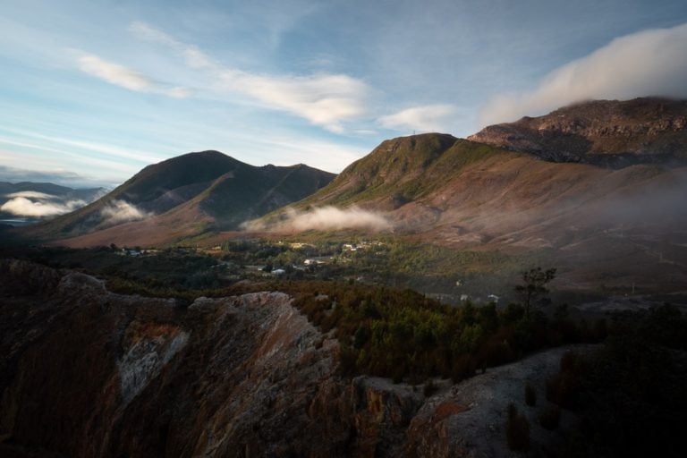 Visiting the Iron Blow Lookout Near Gormanston, Tasmania