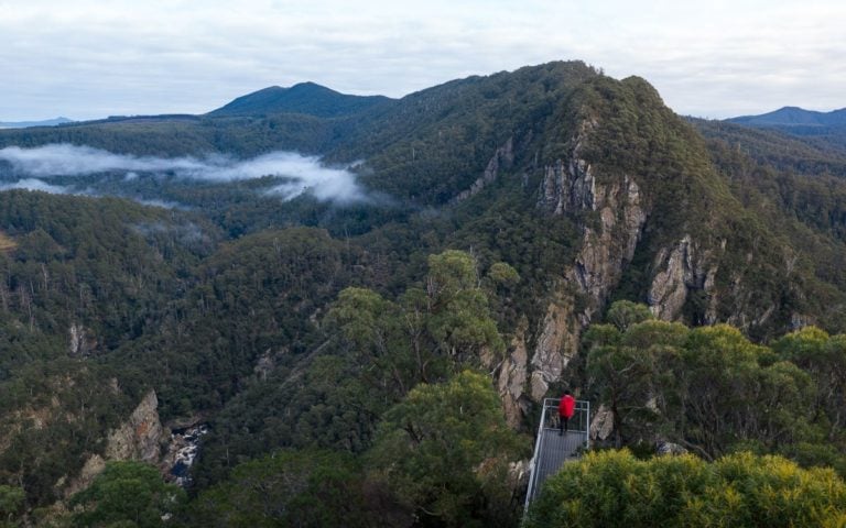 Visiting the Iron Blow Lookout Near Gormanston, Tasmania