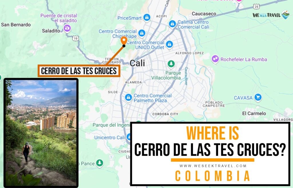 Cerro De Las Tres Cruces Hike Medellín (Hill Of 3 Crosses) Location of the cerro de las tes cruces in medellin