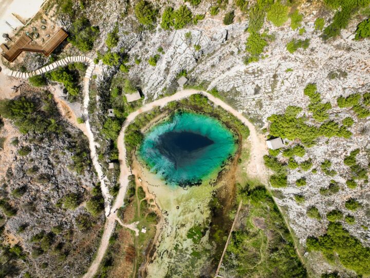 Setina Spring Cetina River Spring (Eye of the Earth) in Croatia