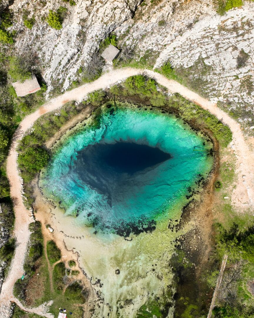 Setina Spring Cetina River Spring (Eye of the Earth) in Croatia