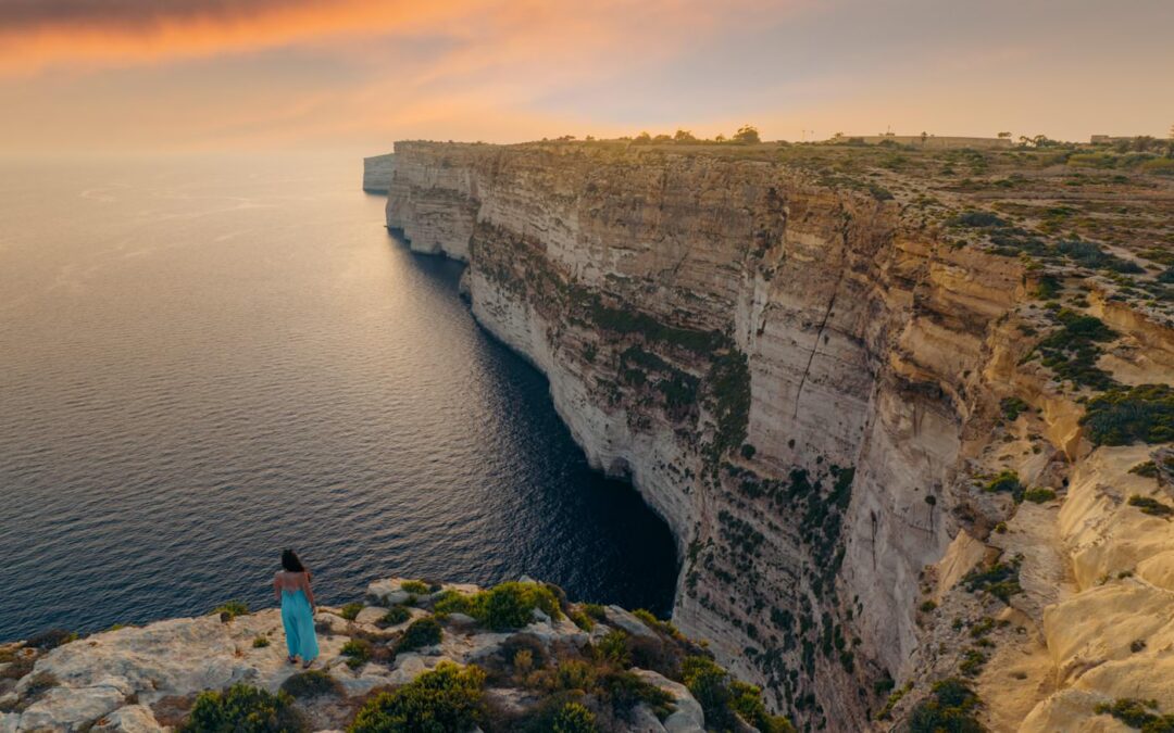 Ta en Cliffs Sunset Viewpoint In Gozo Malta Ta en Cliffs Sunset Viewpoint In Gozo Malta