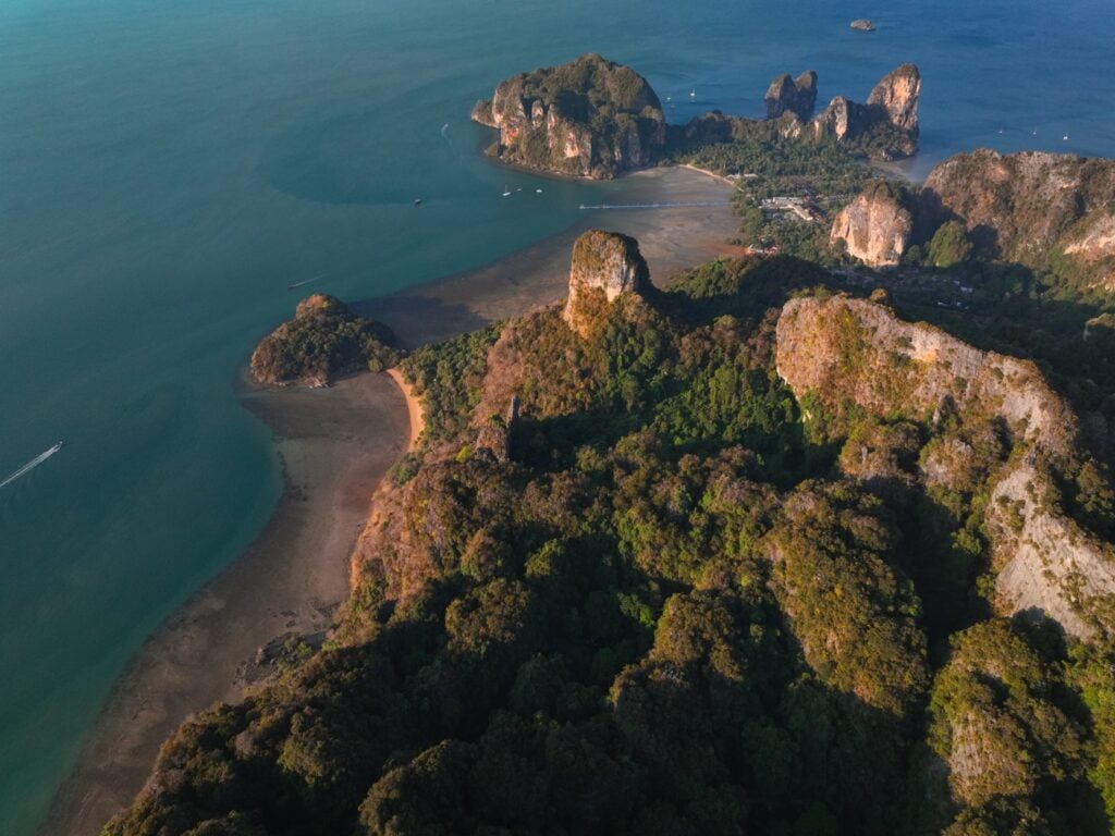 Aerial view of the Railay coastline