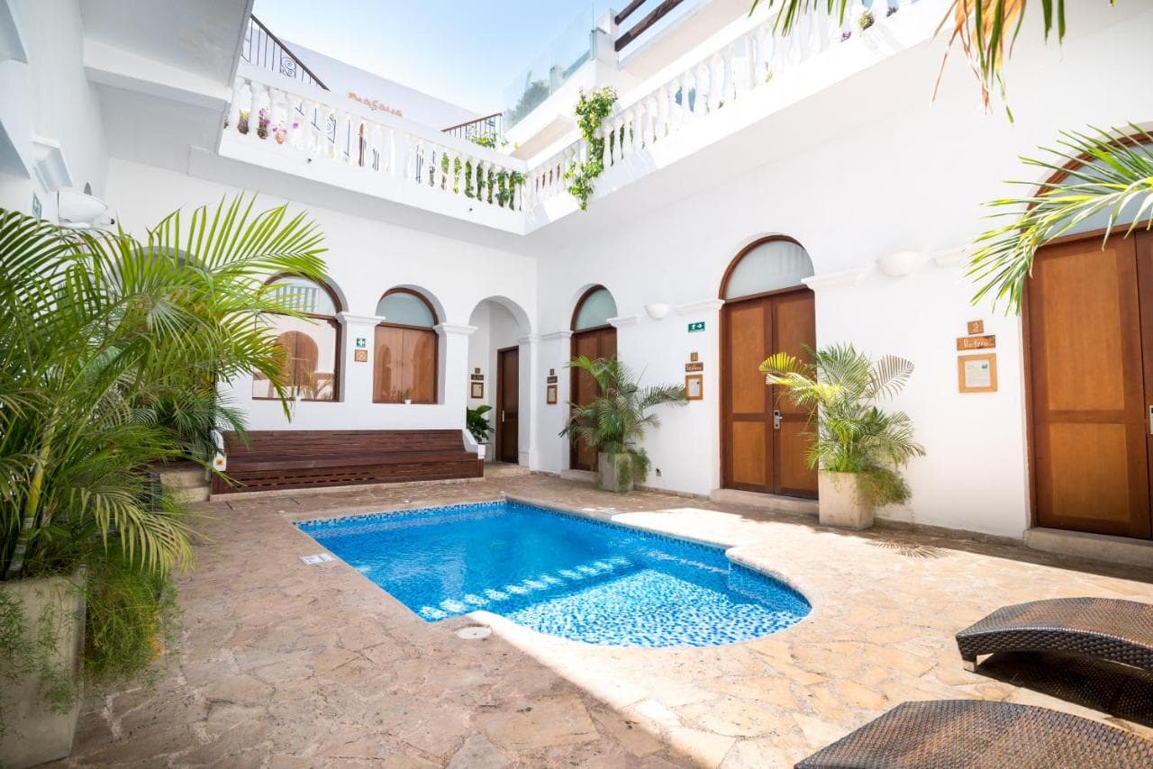 Inside of the Masaya Hotel in Santa Marta, Colombia