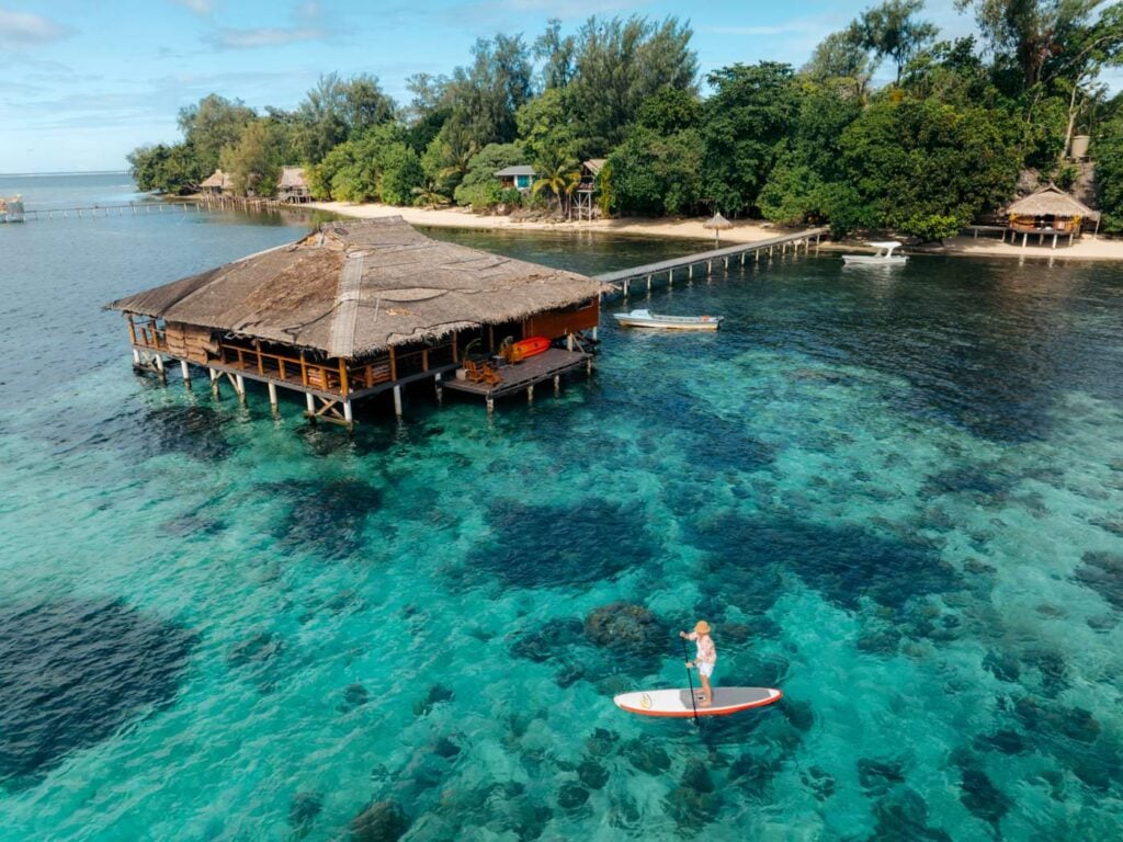 SUP at Fatboys Resort, Solomon Islands