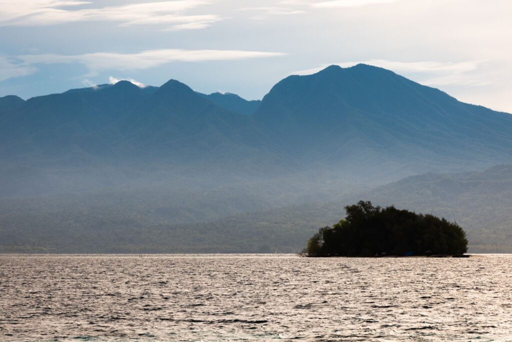 Kennedy Island beneath Kolombangara Island