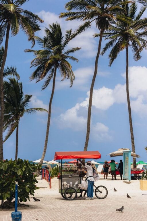 Taco cart on Spratt Bight Beach, San Andres Island, Colombia