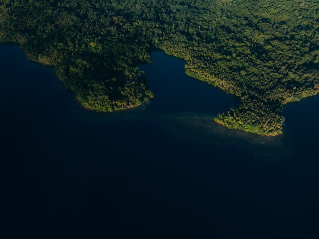 Titiru Eco Lodge Review: Rendova’s Best Local Stay Aerial view of mangroves at rendova island