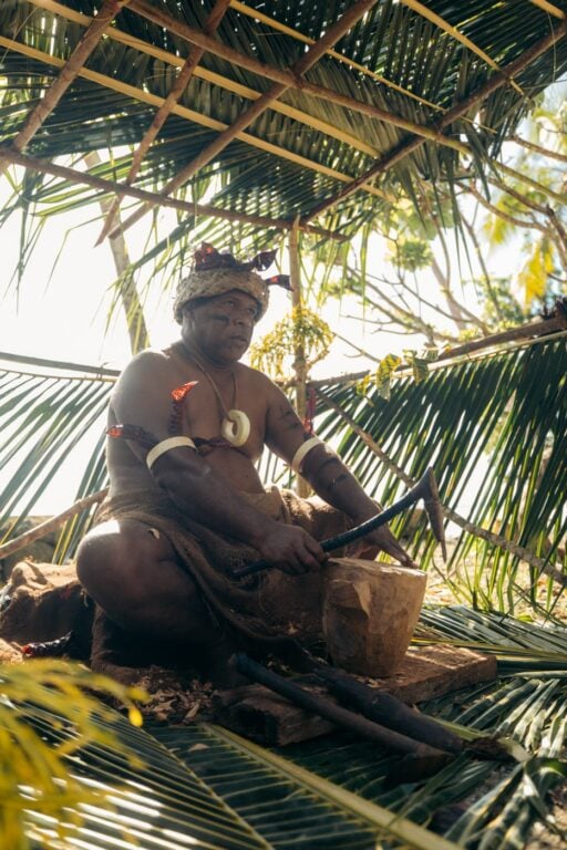 Titiru Eco Lodge Review: Rendova’s Best Local Stay Cultural carving demonstration