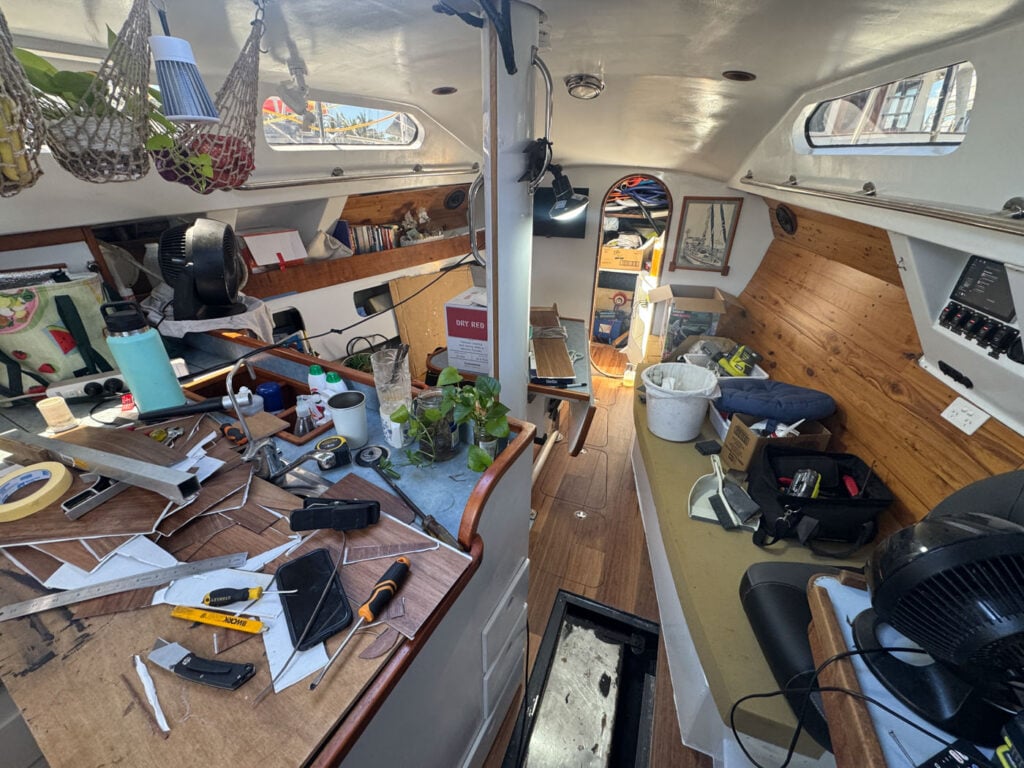About Olly Gaspar &Amp; We Seek Travel Very messy boat interior