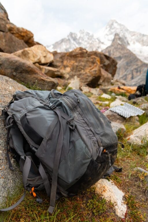 Atlast adventure backpack in the mountains