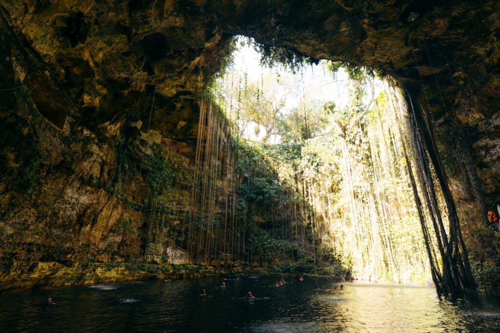Cenote near Valladolid in Mexico