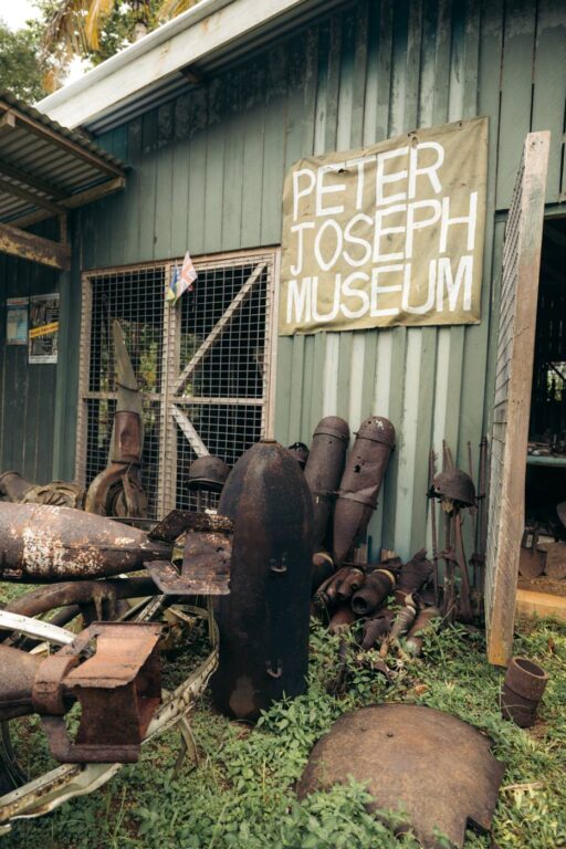 Peter Joseph wwii museum in Munda, Solomon Islands