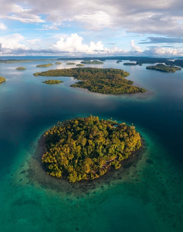 Scenic islands in the Solomon Islands