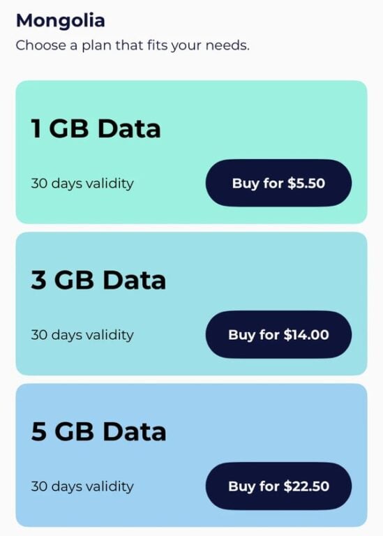Best Esims For Travel In 2026: 7 Tested By A Full-Time Traveler Orbit mobile mongolia esim plans: 1 gb for us$5. 50, 3 gb for us$14 and 5 gb for us$22. 50, each valid 30 days